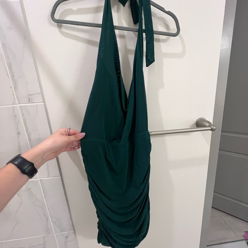 Hello Molly Green Halter Bodycon Dress